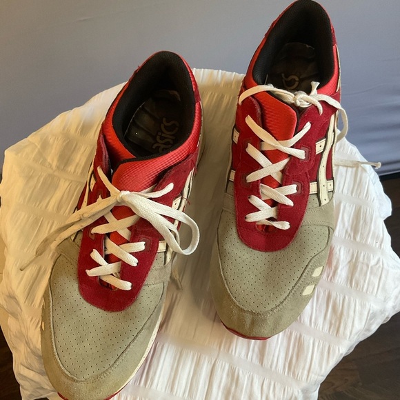 ASICS Gel Lyte 3 “Crane” Red/Gray Suede, Men’s Athletic Shoe, Size 11 - Picture 9 of 16